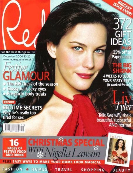 Liv Tyler, Red Magazine December 2006 Cover Photo - United Kingdom