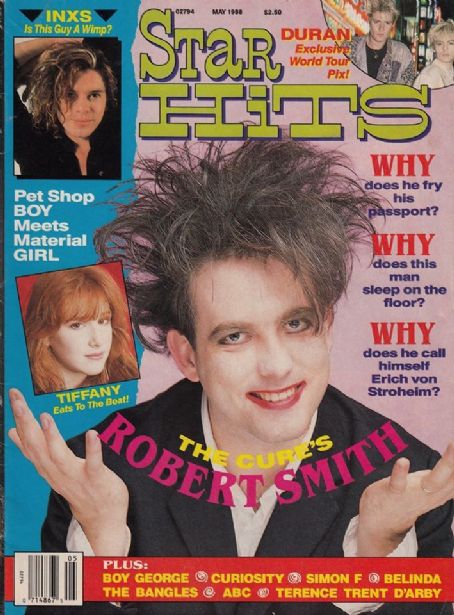 Robert Smith, Star Hits Magazine May 1988 Cover Photo - United States