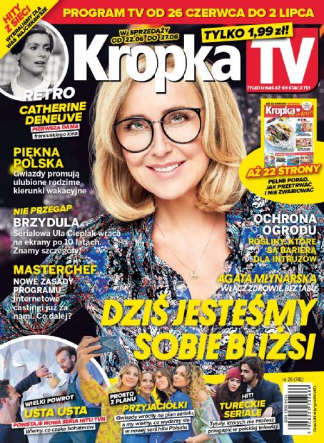 Agata Mlynarska, Kropka Tv Magazine 26 June 2020 Cover Photo - Poland