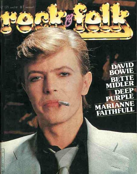 David Bowie, Rock & Folk Magazine April 1981 Cover Photo - France