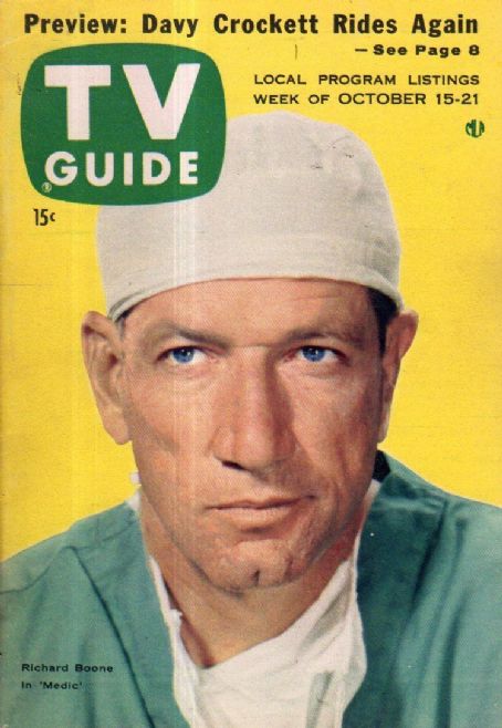 Richard Boone - TV Guide Magazine Cover [United States] (15 October 1955)