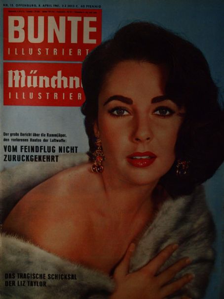 Elizabeth Taylor, Bunte Magazine 08 April 1961 Cover Photo - Germany