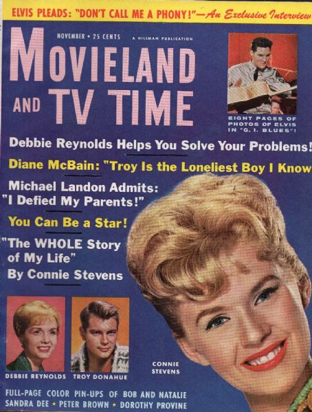Connie Stevens - Movieland Magazine Cover [United States] (November 1960)