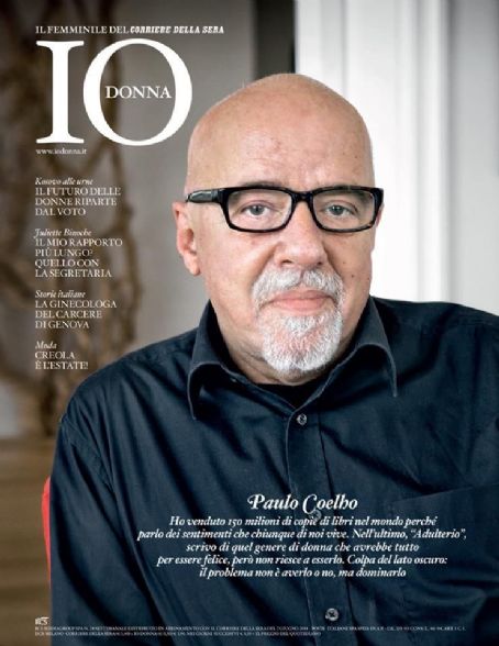 Paulo Coelho, Io Donna Magazine 07 June 2014 Cover Photo - Italy