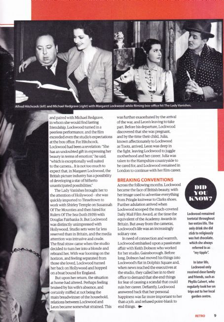 Margaret Lockwood - Yours Retro Magazine Pictorial [United Kingdom] (January 2021)