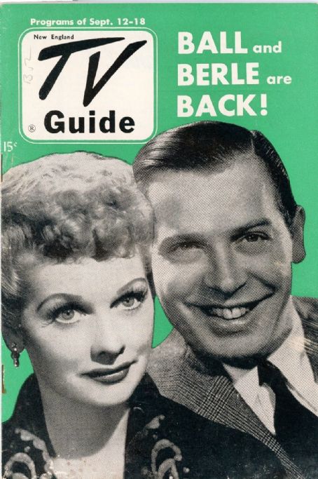 Lucille Ball Milton Berle Lucille Ball And Milton Berle Tv Guide Magazine 12 September 1952