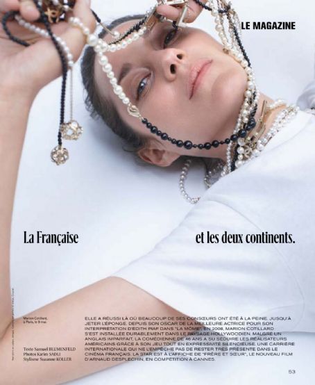 Marion Cotillard - M Le Magazine Pictorial Du Monde Magazine Pictorial [France] (21 May 2022)