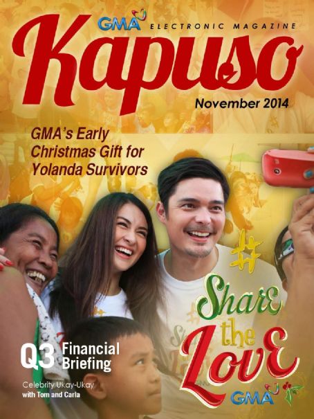 Dingdong Dantes, Marian Rivera, Kapuso Magazine Magazine November 2014 ...