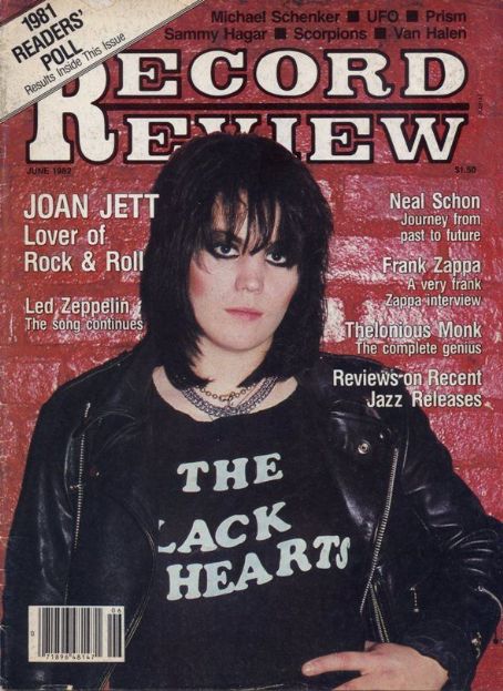 Joan Jett, Record Review Magazine June 1982 Cover Photo - United States