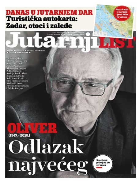 Oliver Dragojevic, Jutarnji List Magazine 30 July 2018 Cover Photo ...