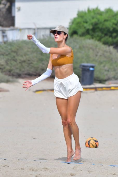 Alessandra Ambrosio – With her boyfriend Richard Lee playing beach volleyball