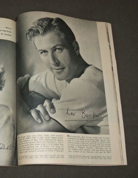 Lex Barker - Movie Stars Magazine Pictorial [United States] (May 1948)