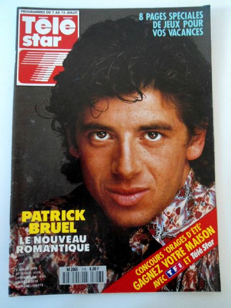 Patrick Bruel, Télé Star Magazine 02 July 1990 Cover Photo - France