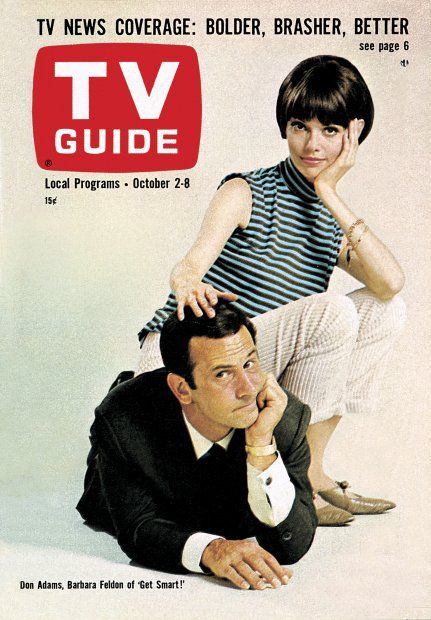 Don Adams, Barbara Feldon, Don Adams and Barbara Feldon, TV Guide ...