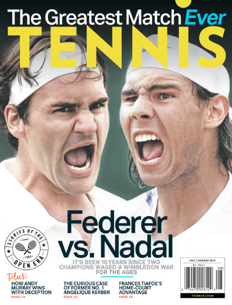 Rafael Nadal, Roger Federer, Tennis Magazine August 2018 Cover Photo ...