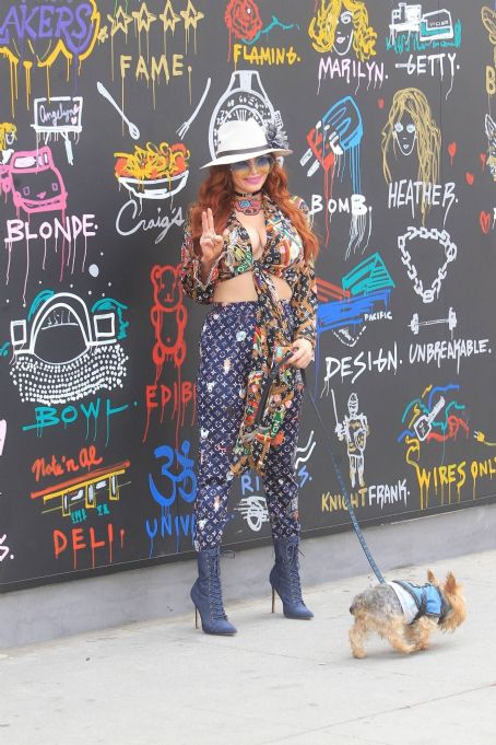 Phoebe Price – Possing in colorful Louis Vuitton ensemble in Los