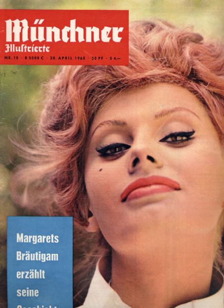 Sophia Loren Münchner Illustrierte Magazine 30 April 1960 Cover Photo Germany 