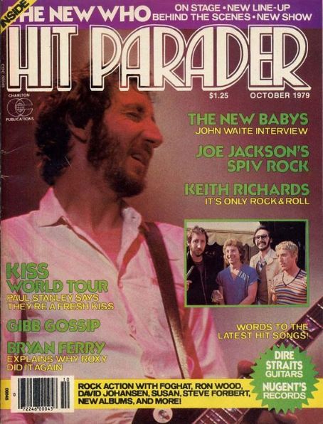 Pete Townshend, Hit Parader Magazine October 1979 Cover Photo - United ...