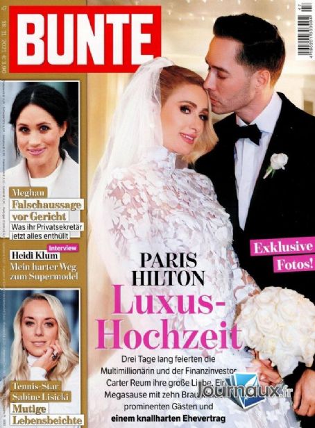 Paris Hilton - Bunte Magazine Cover [Germany] (20 November 2021)