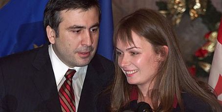 Sandra Roelofs and Mikheil Saakashvili