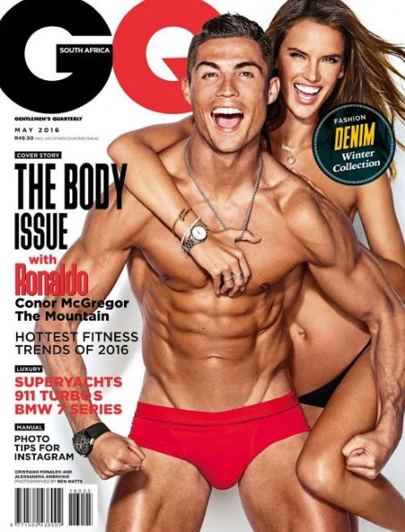 Alessandra Ambrosio Cristiano Ronaldo Gq Magazine May 2016 Cover Photo South Africa 8324