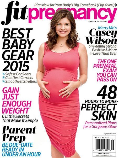 Casey Wilson, Fit Pregnancy Magazine April 2015 Cover Photo - United States