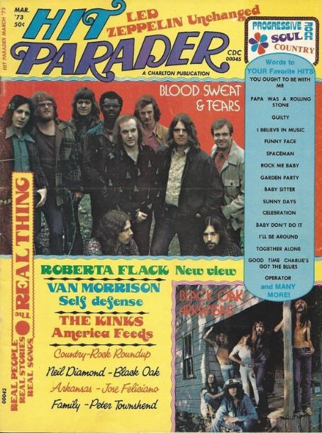 Led Zeppelin, Blood Sweat & Tears, Hit Parader Magazine March 1973 