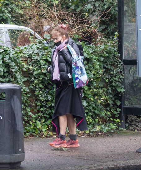 Helena Bonham Carter – Wear quirky fashion as she shops for groceries in North London