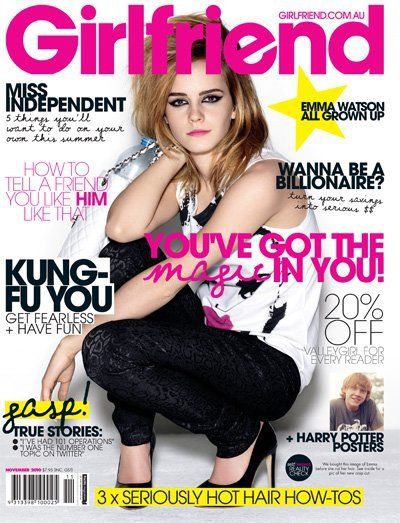 Emma Watson, Girlfriend Magazine November 2010 Cover Photo - Australia