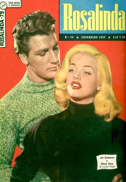 Joe Robinson, Diana Dors - Rosalinda Magazine Cover [Brazil] (February 1957)