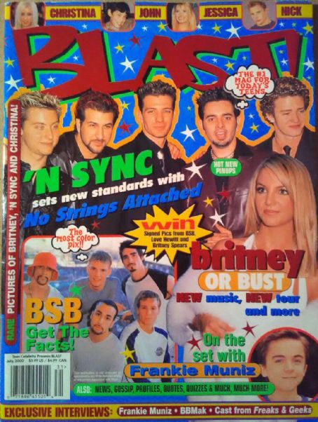 Britney Spears, Frankie Muniz, Backstreet Boys, *NSYNC, Blast! Magazine ...