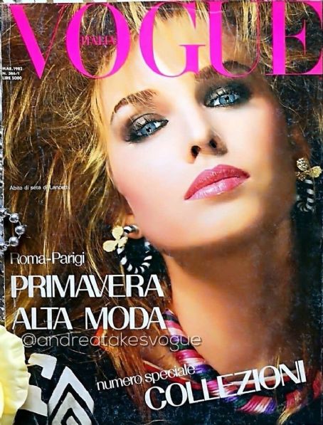 Anette Stai, Vogue Magazine March 1982 Cover Photo - Italy