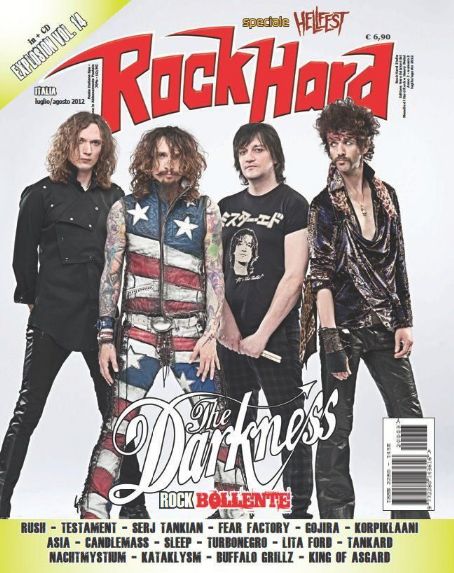 Dan Hawkins, Ed Graham, Justin Hawkins - Rock Hard Magazine Cover [Italy] (August 2012)
