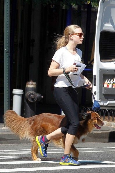 Amanda Seyfried: goes for a walk and jog with her pooch Finn | Amanda ...