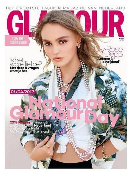 Lily-Rose Depp, Glamour Magazine April 2017 Cover Photo - Netherlands