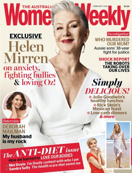 Helen Mirren, Women's Weekly Magazine February 2018 Cover Photo - Australia