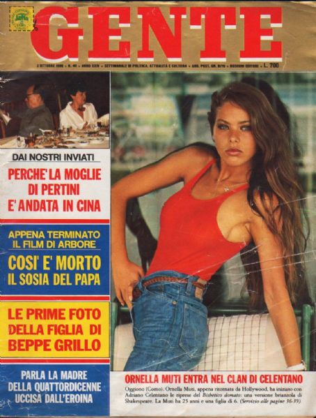 Ornella Muti, Gente Magazine 03 October 1980 Cover Photo - Italy