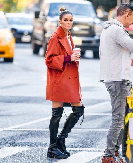 Olivia Palermo – With Johannes Huebl step out for coffee in New York City