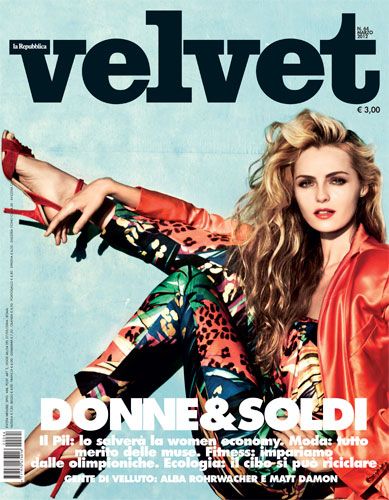 Valentina Zeliaeva, Velvet Magazine March 2012 Cover Photo - Italy