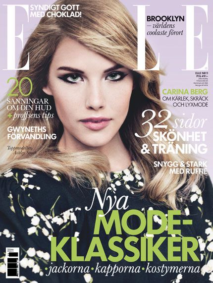 Ashley Smith, Elle Magazine November 2011 Cover Photo - Sweden