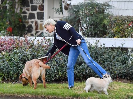 Selma Blair – Seen walking her two dogs in Los Angeles