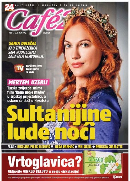 Meryem Uzerli - Cafe 24 Magazine Cover [Croatia] (12 June 2015)