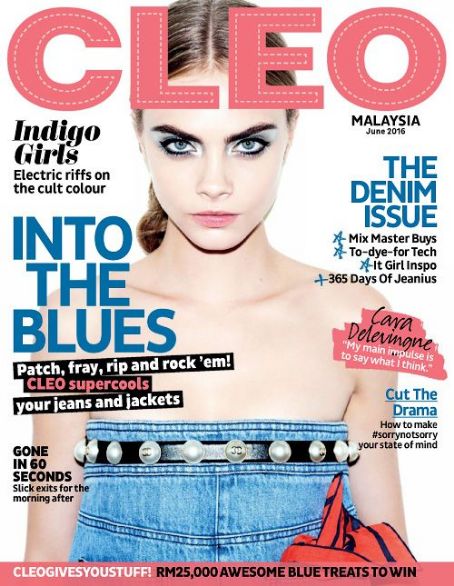 Cara Delevingne, Cleo Magazine June 2016 Cover Photo - Malaysia