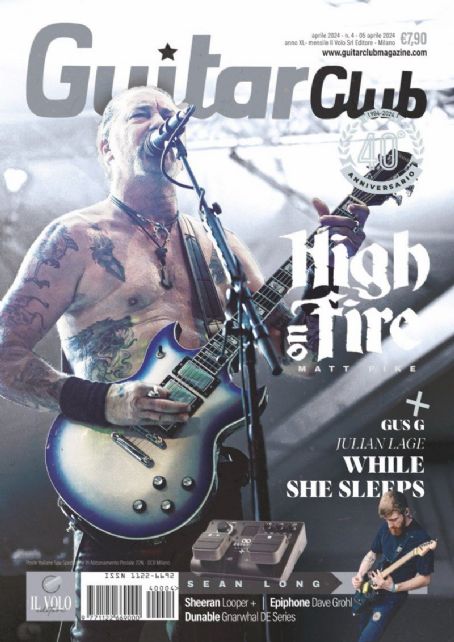 Matt Pike, Guitar Club Magazine April 2024 Cover Photo - Italy