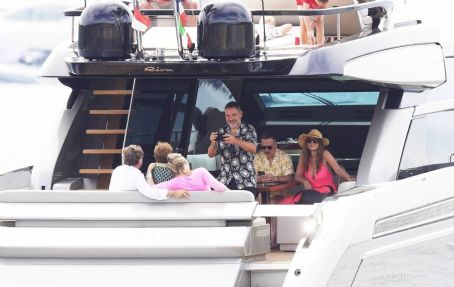 Elizabeth Hurley – Out for a boat ride in the South of France