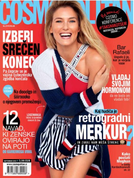 Bar Refaeli, Cosmopolitan Magazine September 2018 Cover Photo - Slovenia