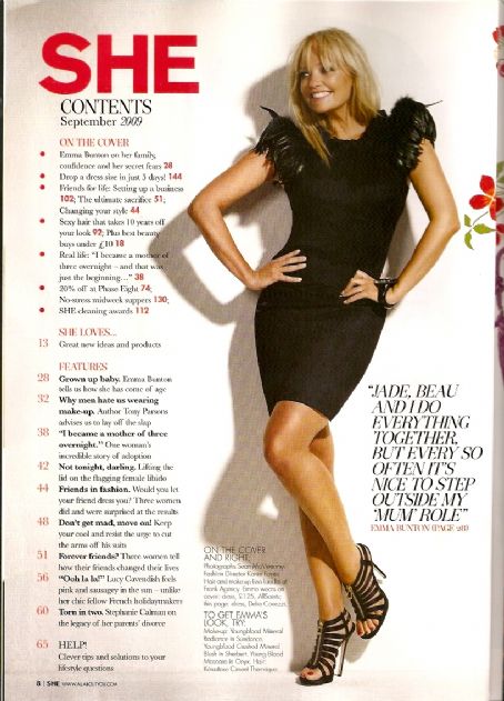 Emma Bunton She Magazine United Kingdom September 2009 Famousfix 1839