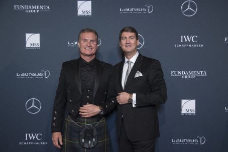 David Coulthard attends the 11th Laureus Charity Night at Hangar Duebendorf on November 18, 2017 near Zurich, Switzerland