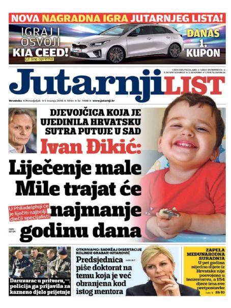 Ivan Đikić, Jutarnji List Magazine 01 April 2019 Cover Photo - Croatia