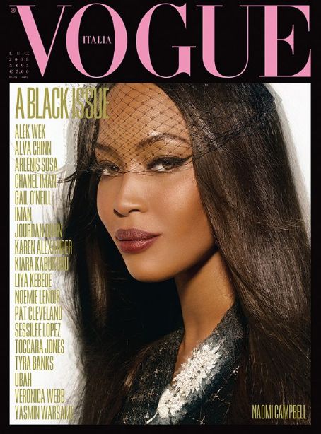 Naomi Campbell, Vogue Magazine 01 July 2008 Cover Photo - Italy